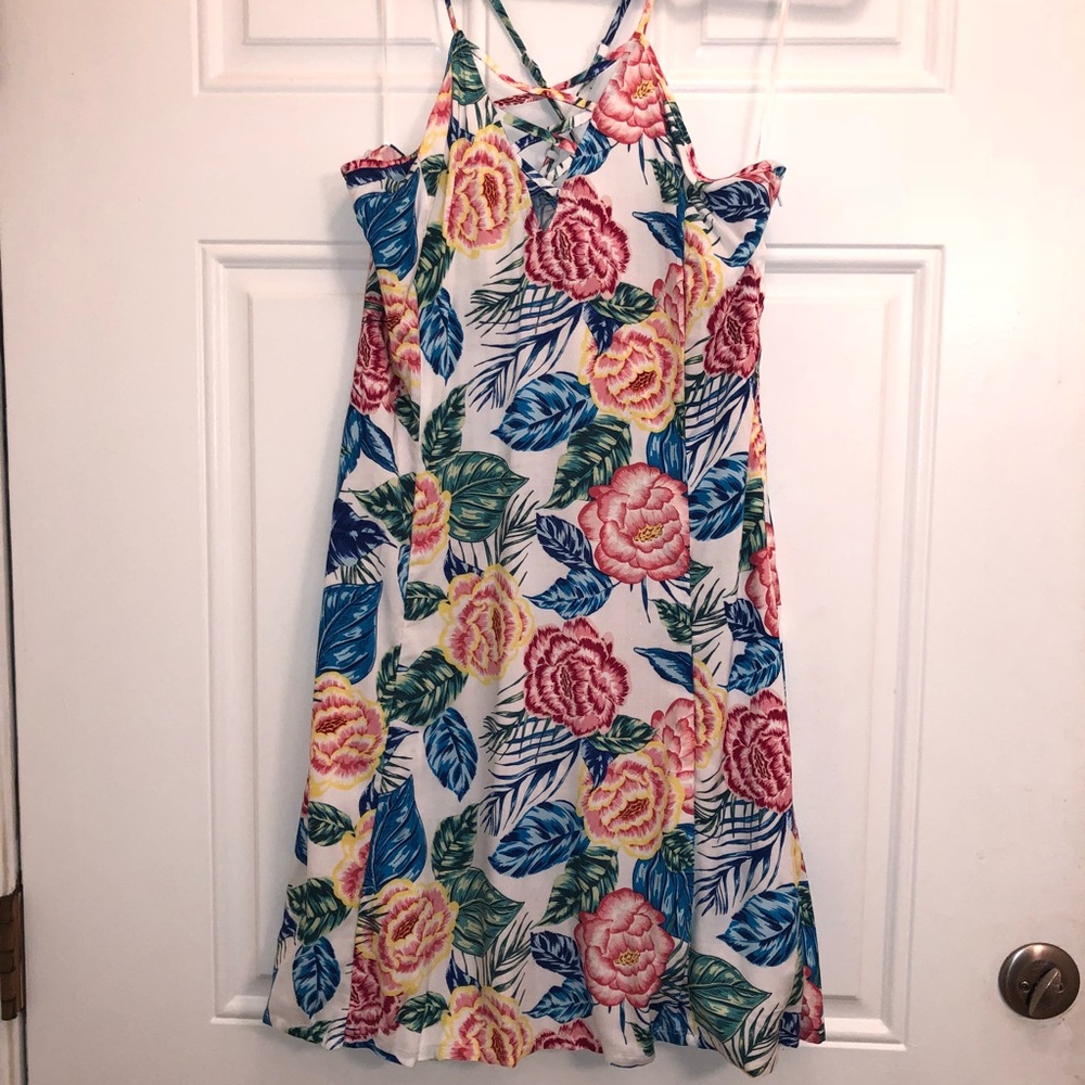 H&M- Flower Spaghetti Strap Sundress SIZE:12